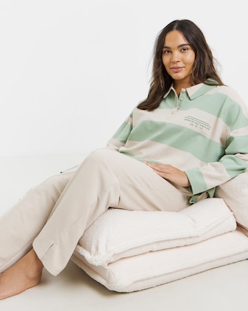 Simply Be Rugby Top & Wide Leg Lounge Set