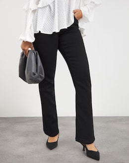Simply Be 24/7 Black Straight Leg Jeans made with Organic Cotton
