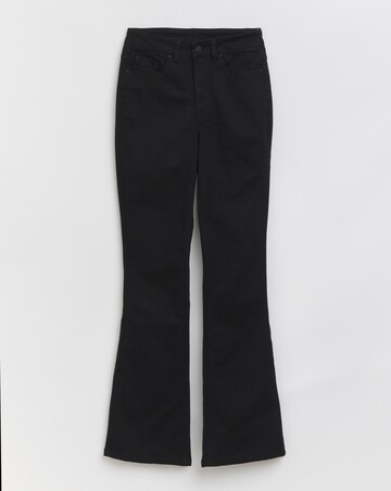 Super Stretch Premium Denim Black Flared Jeans