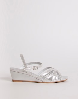 Peep Toe Wedge Occasion Sandal - Wide Fit (E)