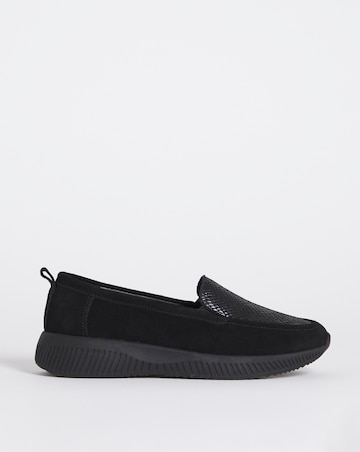 Heavenly Soles Fia Sporty Leather Loafer - Extra Wide Fit (EEE)
