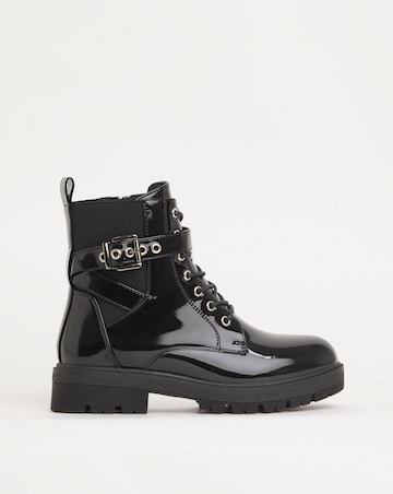 Lindsay Lace Up Utility Ankle Boot Extra Wide EEE Fit