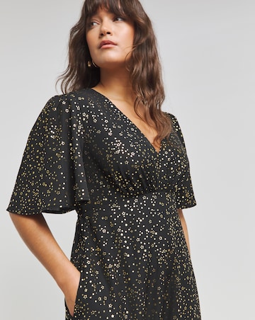 Twisted Wunder Grace Maxi Foil Printed Dress