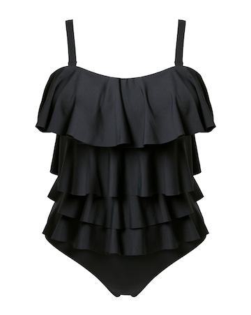 MAGISCULPT Firm Control Bandeau Ruffle Swimsuit