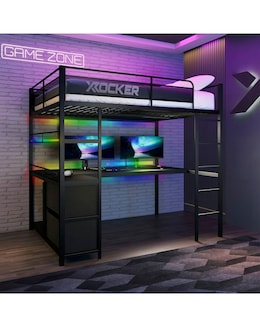 X Rocker Battlebunk XL RGB Double High Sleeper Bed