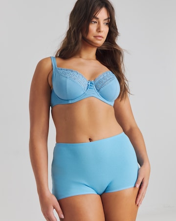 Pretty Secrets (5 Pack) Cotton Comfort Short Knickers Blue Multi