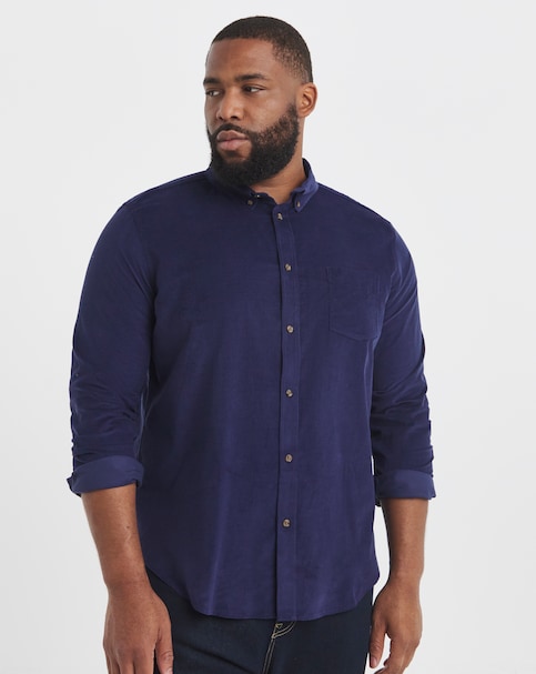 Pinwale Cord Shirt - Navy