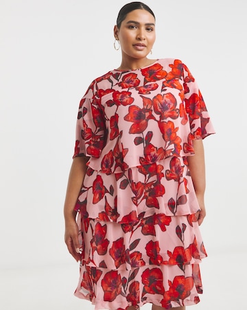 Joanna Hope Tiered Shift Dress
