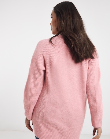 Cosy Yarn Blush Pink Boyfriend Cardigan
