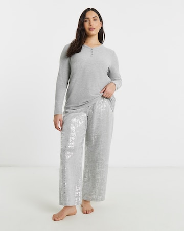 Henley Top Foil Print Lounge Set