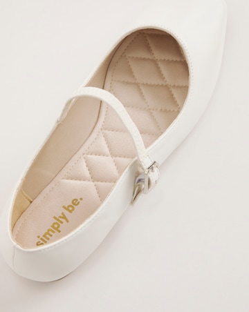 Emilie Mary Jane Stretch Ballerina Shoes Wide E Fit Simply Comfort