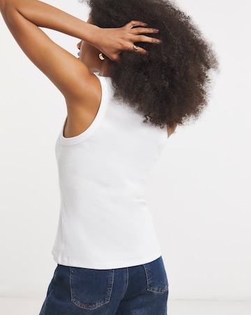 White Henley Vest