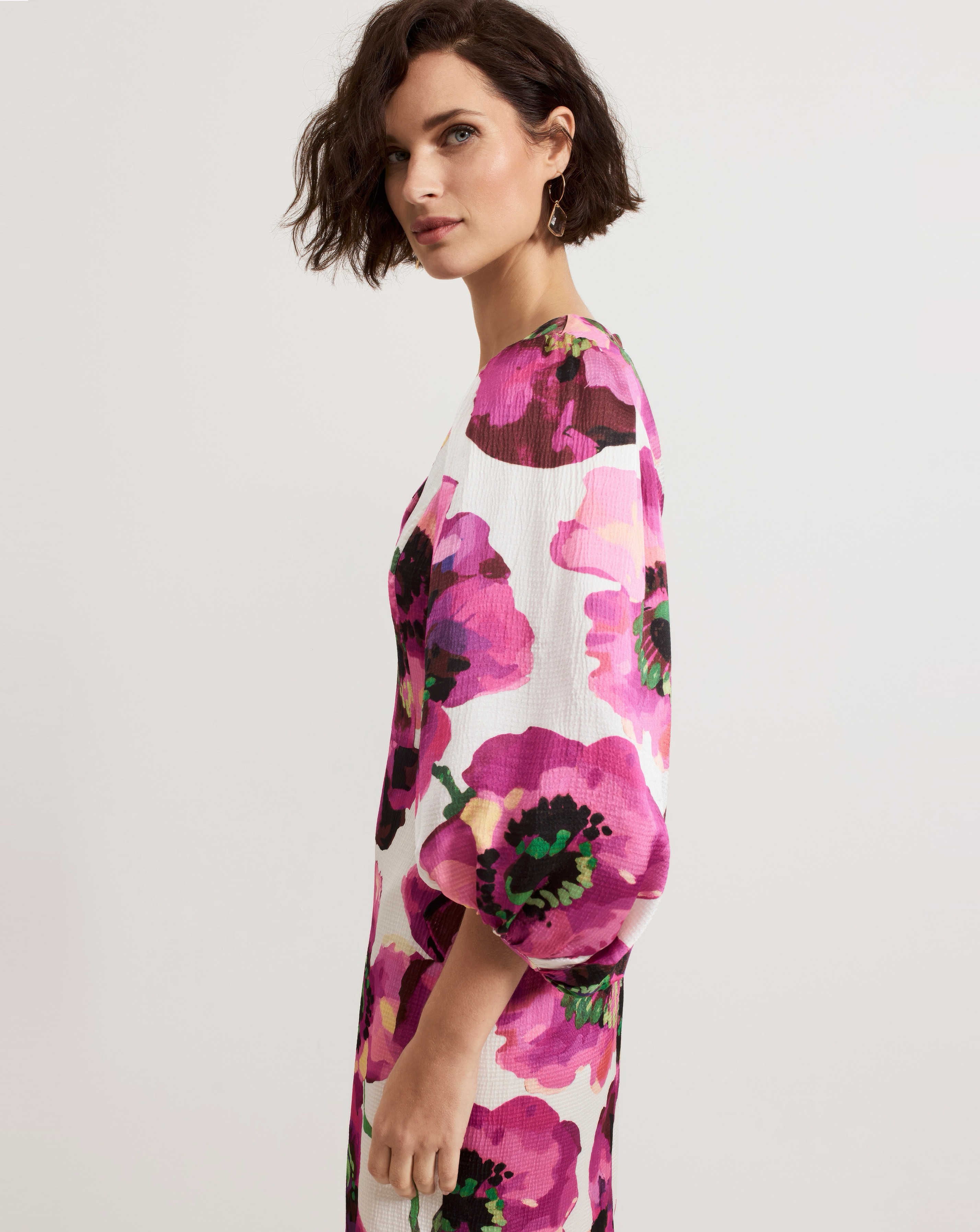 Phase Eight Fiona Floral Puff Sleeve Dress | Fashion World