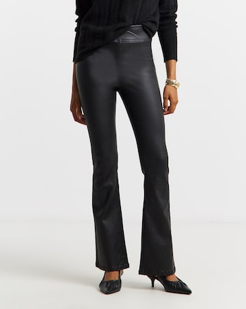 Black Coated Flare Jegging