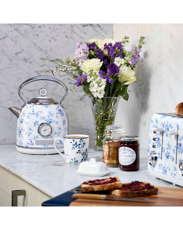 Laura Ashley China Rose 1.7L Dome Kettle and 4 Slice Toaster Bundle