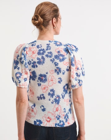 Printed Short Sleeve Cardigan