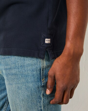 FatFace Short Sleeve Pique Polo (Regular & Tall) - Navy