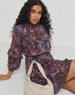 Joanna Hope Foil Print Dress