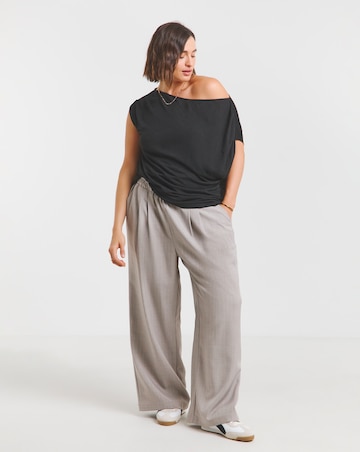 Black Off The Shoulder Mesh Top