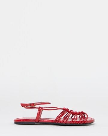 Cinder Tubular Woven Flat Sandals - Wide Fit (E)