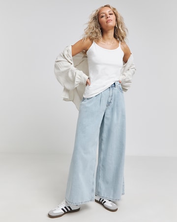 White Cami Vest with Adjustable Straps