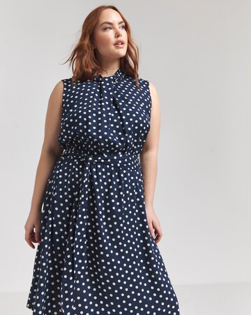 Joe Browns Maisie Polka Dot Midi Aysmmetric Dress
