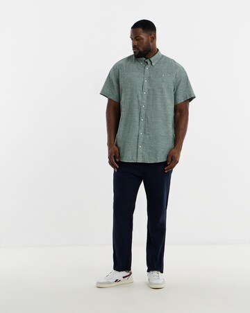 Jack & Jones Premium Summer Linen Blend Shield Shirt - Green