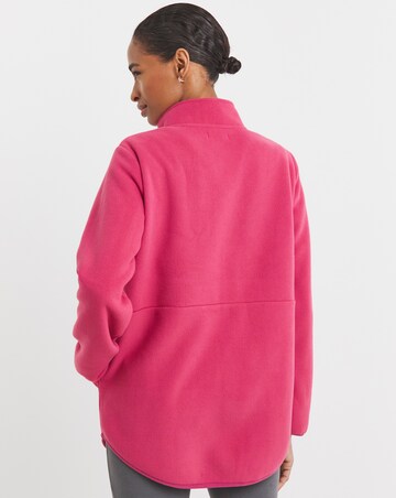 Fleece Longline Zip Through Jacket