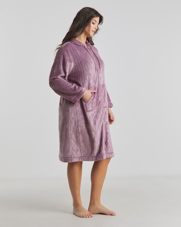 Pretty Secrets Zip Through Fleece Dressing Gown