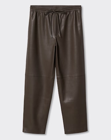 Mango Leather-effect Trousers