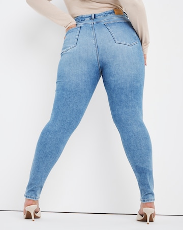 Chloe Stonewash Ripped High Waist Skinny Jeans