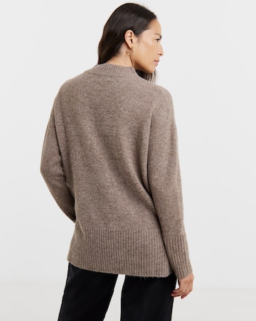 Mocha High Neck Tunic