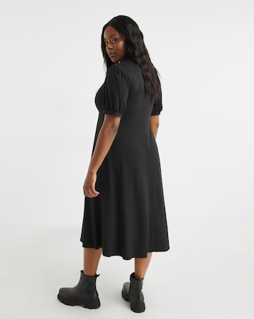 Black Supersoft Jersey Midi Dress
