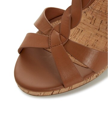 Dune London Tan Koala Sandals E Fit