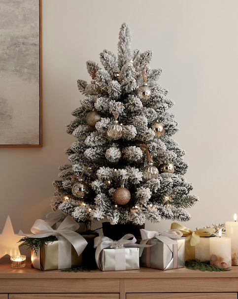 Pre-Lit Aspen Flocked 3FT Christmas Tree