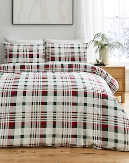 Isla Check Brushed Cotton Duvet Cover Set