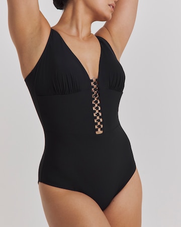 Simply Be Ring Detail Plunge Swimsuit