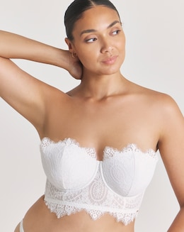 Figleaves Curve Adore White Lace Padded Multiway Bra (B-H) White