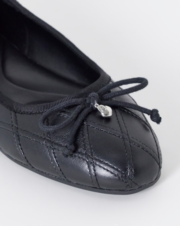 Santiago Quilted Ballerina Shoes - Wide Fit (E)