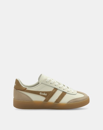 Gola Viper Leather Trainers - Off White/Bone/Light Caramel/Gum