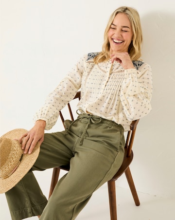 FatFace Fern Embroidered Blouse