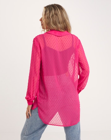Hot Pink Relaxed Dobby Shirt