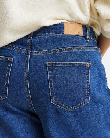 Mid Wash Tie Front Barrel Leg Jeans