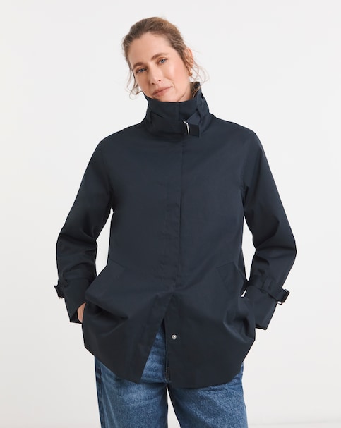 Funnel Neck Trench Coat