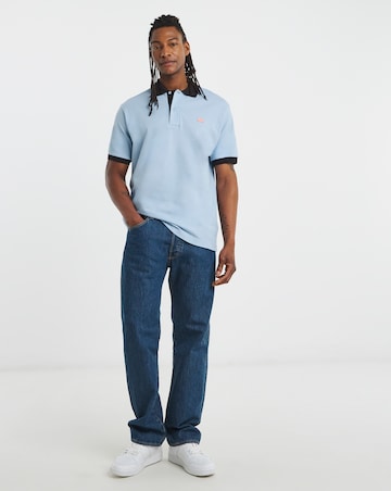 Lacoste Short Sleeve Contrast Polo - Light Blue
