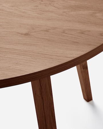 Oslo Round Dining Table with 4 Etta Faux Leather Chairs