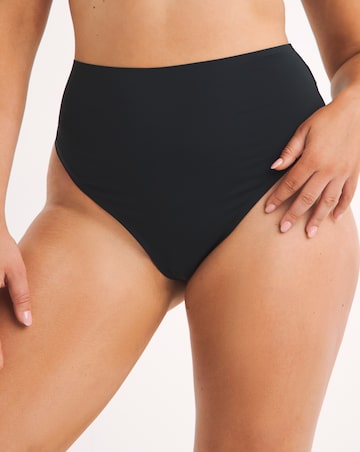 Figleaves Smoothing High Waisted Thong - Black