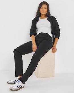 Simply Be 24/7 Black Straight Leg Jeans made with Organic Cotton
