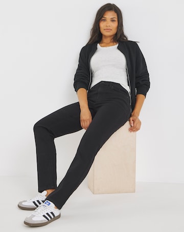 24/7 Black Straight Leg Jeans made with Organic Cotton