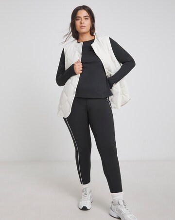 Simply Be Black Active Sheer Shoulder Long Sleeve Top